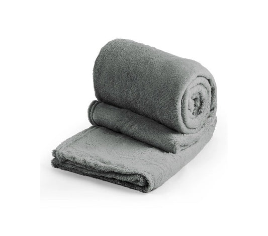 Cobertor Manta Microfibra Aveludada 1,80x2,00m Cinza
