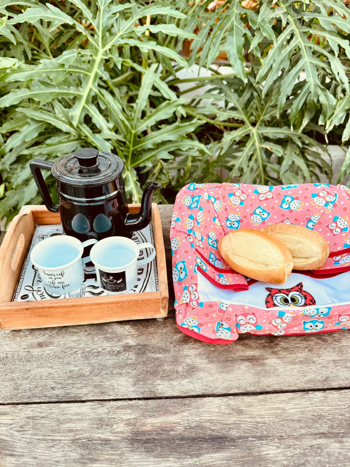 Cesta de Pão com Alça Coruja