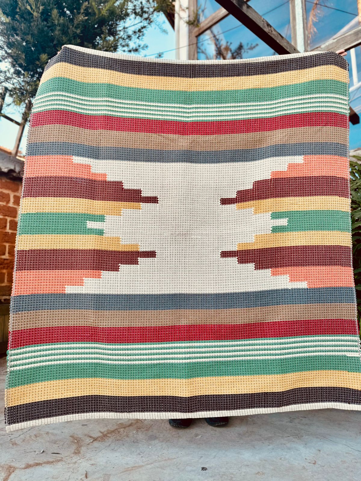 Tapete de Bico Cru Linha Colorido 1,50x1,50m