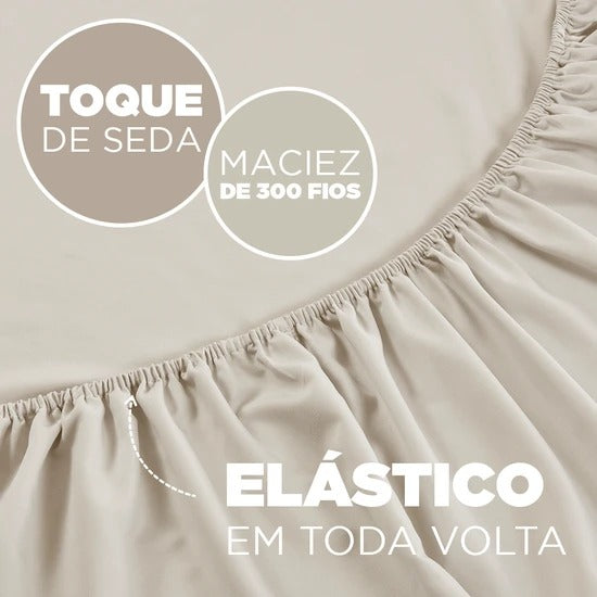 Jogo de Cama Jolitex Lençol Queen 3 Peças Fendi