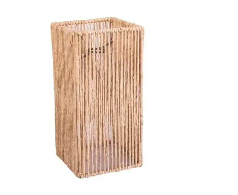 Luminária Pendente Retangular Palha