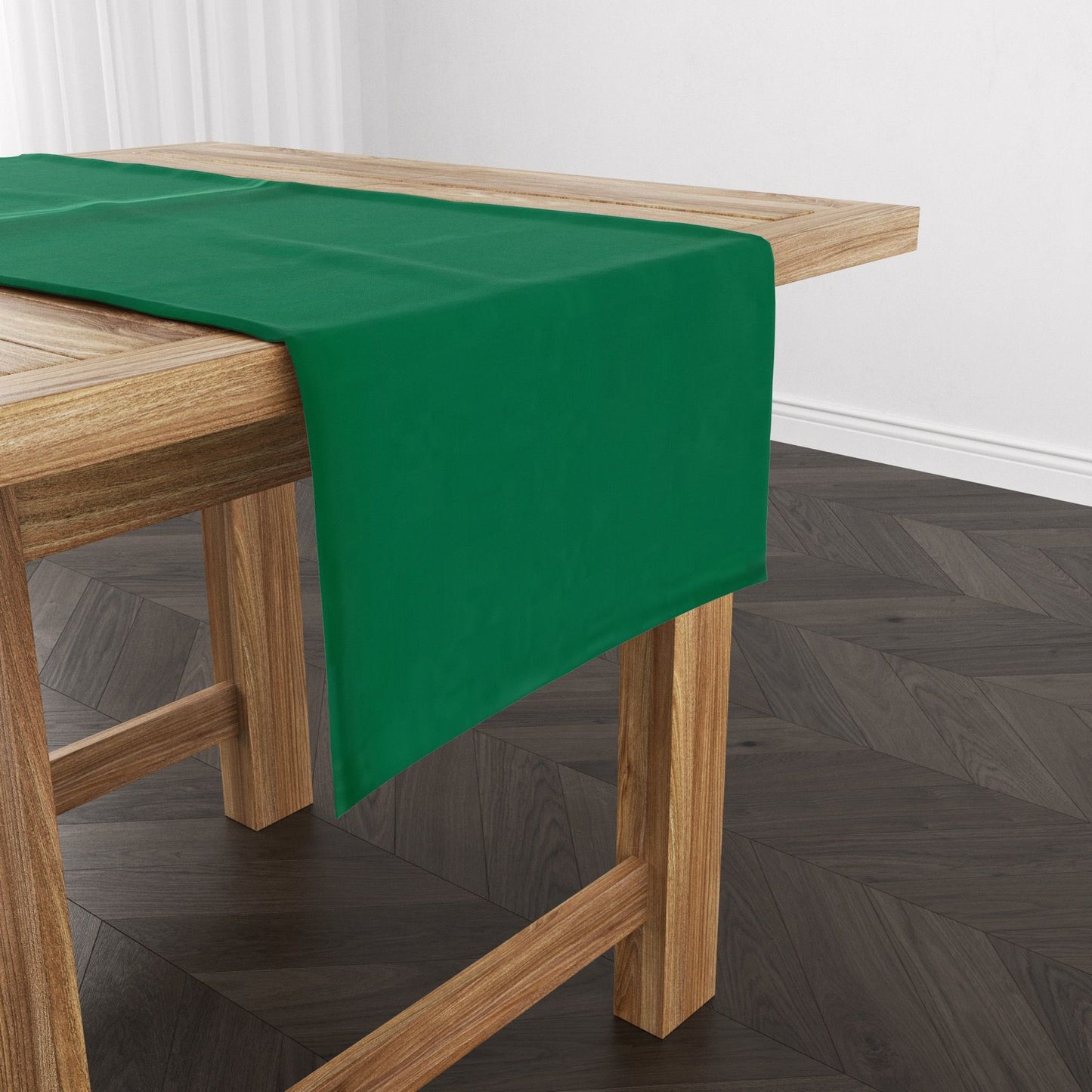 Caminho de Mesa Oxford Liso Verde Bandeira