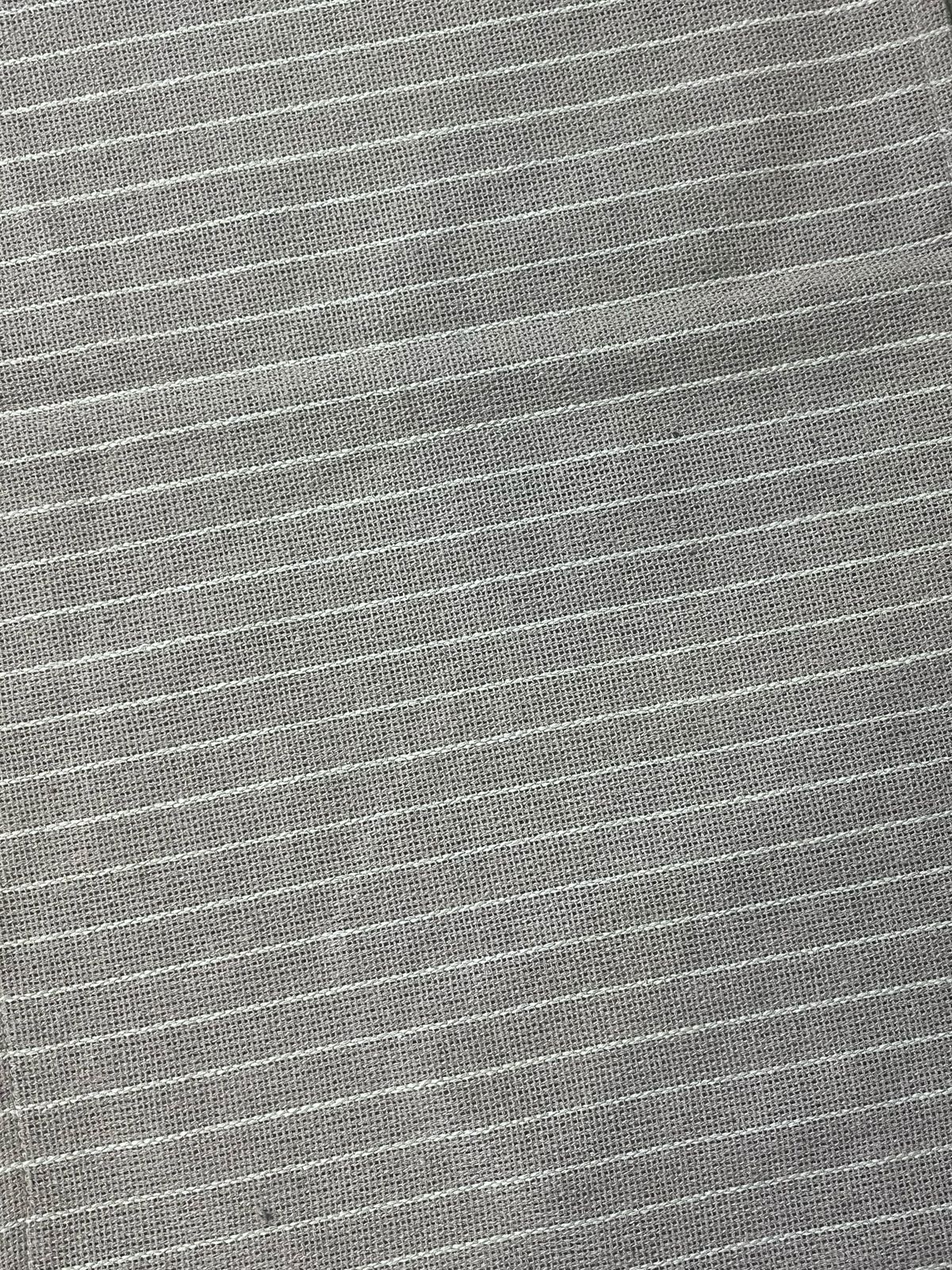 Caminho de Mesa Algodão Listrado Nude sem Franja 1,5m