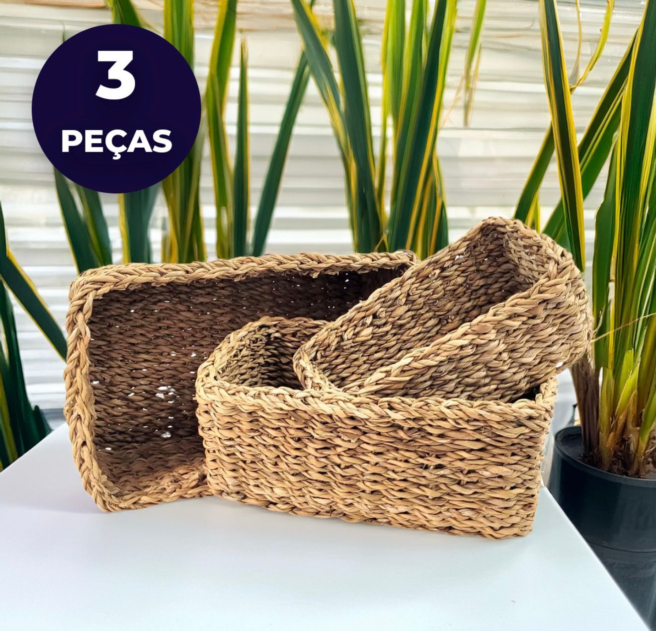 Cesto Organizador Ecoeama Fibra Natural