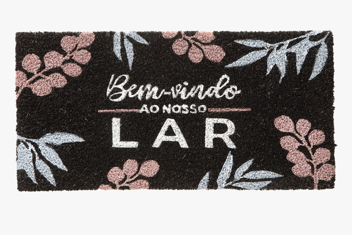 Tapete Bem Vindo Fibra de Coco Antiderrapante Bem Vindo ao Nosso Lar