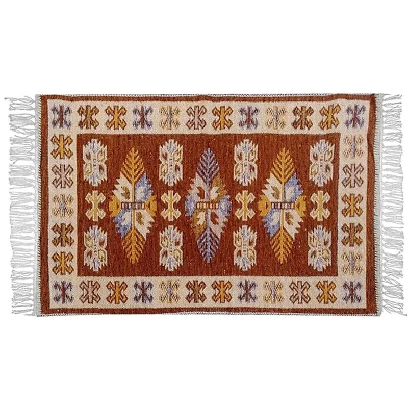 Tapete Passadeira Kilim Antep 60x180cm Marrom DES 001