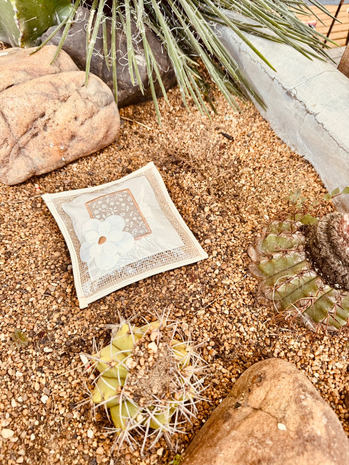 Peso de Porta Quadrado Juta Branco