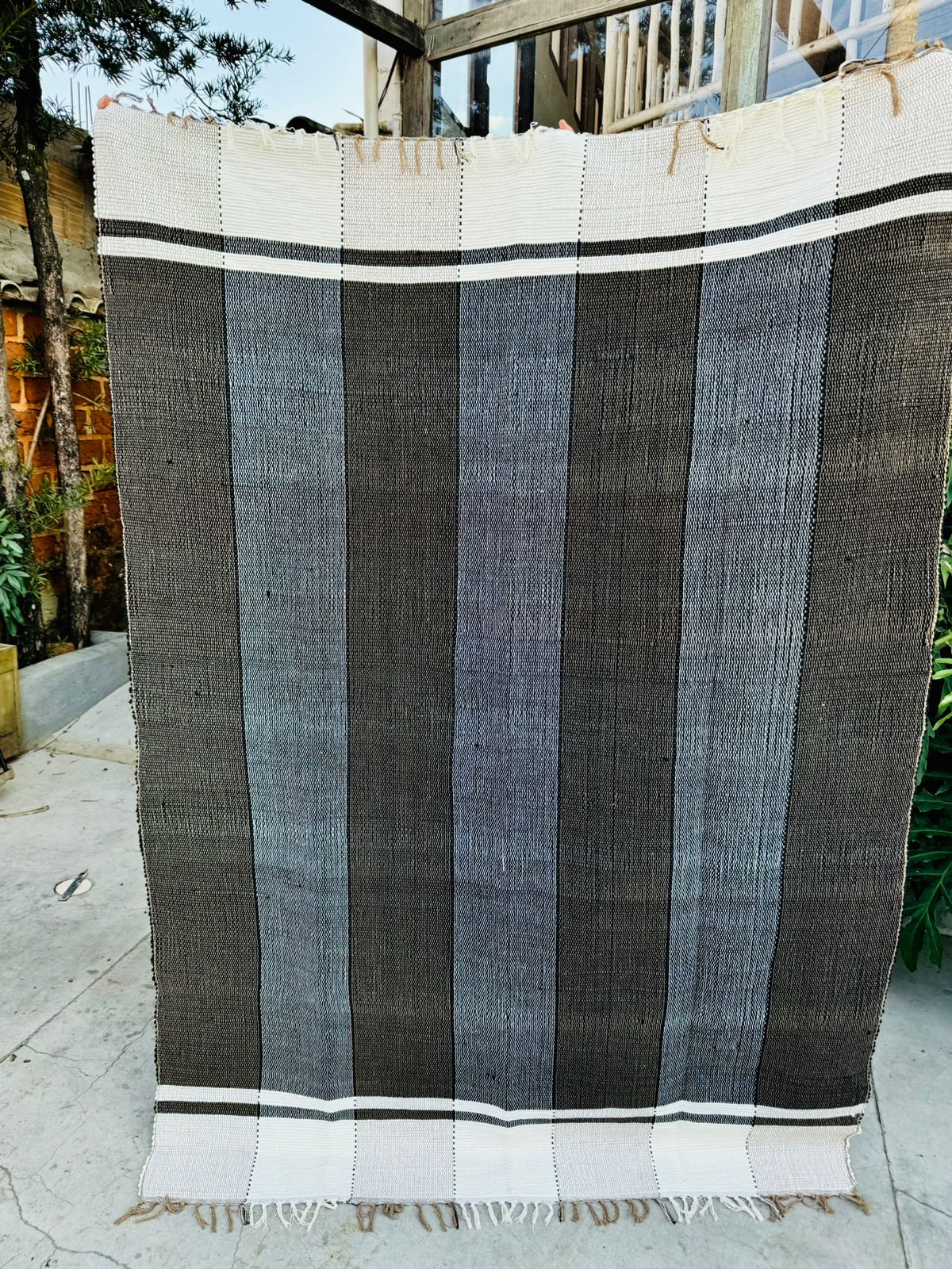 Tapete em Malha Moldura Preto 1,50x2,00m