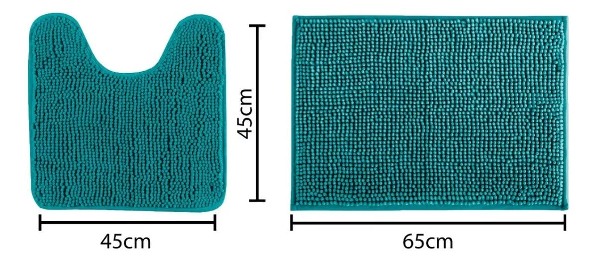 Jogo de Tapetes para Banheiro Antiderrapante Bolinha Micropop 2 Peças Tifanny