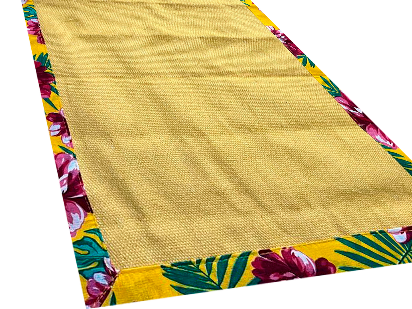 Jogo Americano Dupla Face Chita Amarelo 4 Peças