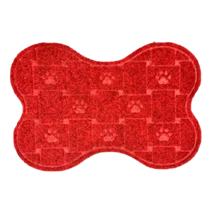 Capacho Entrada Pet Osso Vermelho