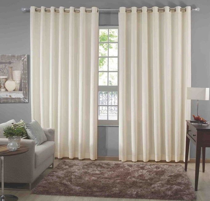 Cortina de Vual Lisa Marfim 2,70mx2,30m