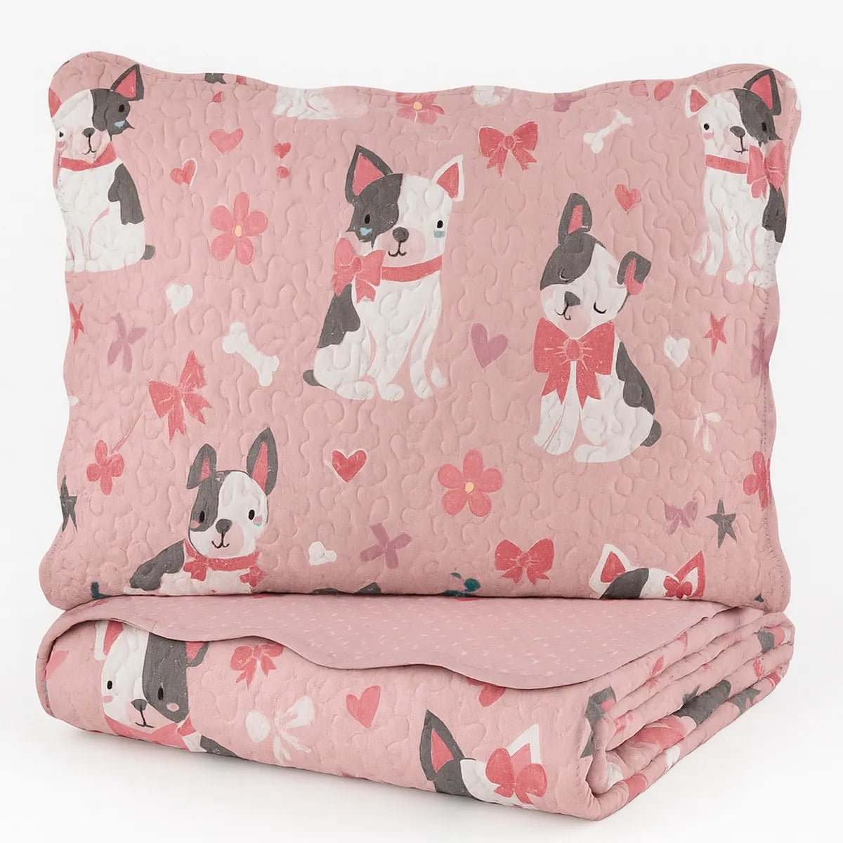 Jogo de Colcha Infantil Solteiro 1,60x2,30m Pug