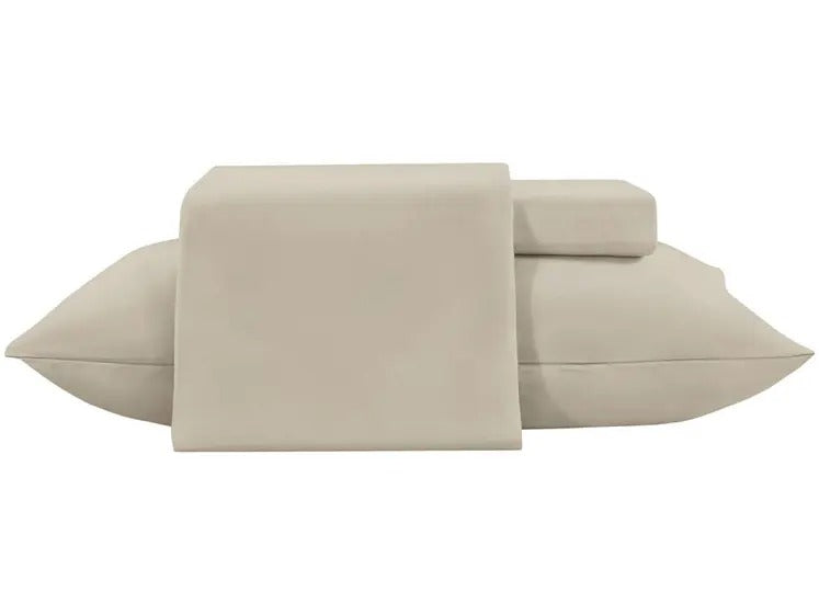 Jogo de Cama Jolitex Lençol King 3 Peças Bege