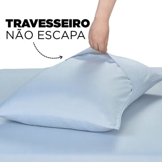 Jogo de Cama Jolitex Lençol Solteiro 2 Peças Azul