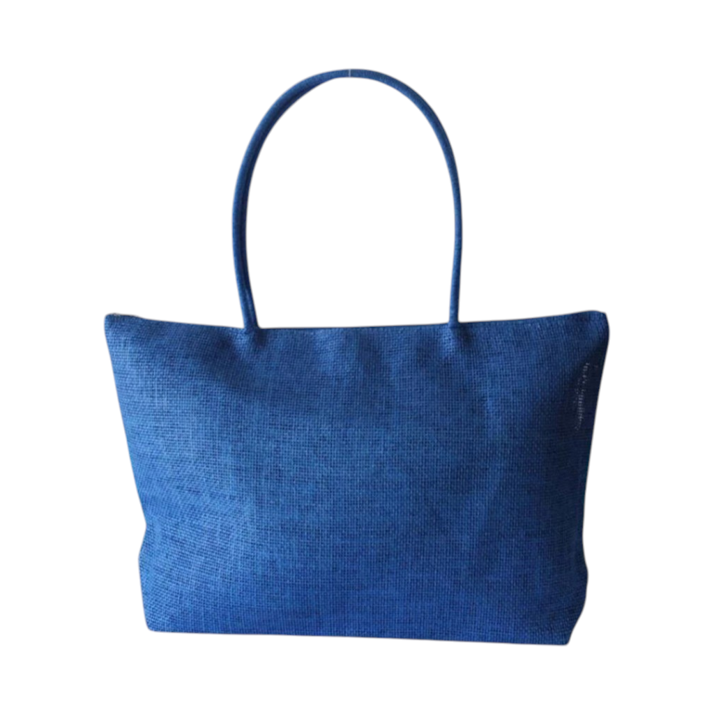 Bolsa Sacola Juta Tote de Praia Azul Marinho