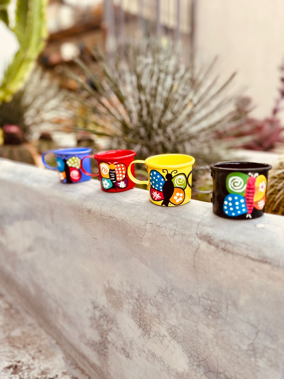 Kit 4 Canecas Alumínio Pintada Colorida