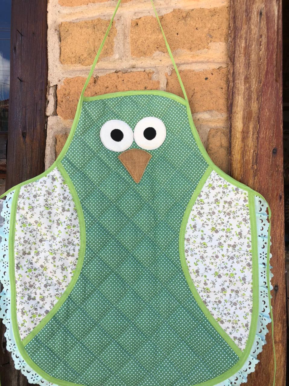 Avental de Cozinha Coruja Verde