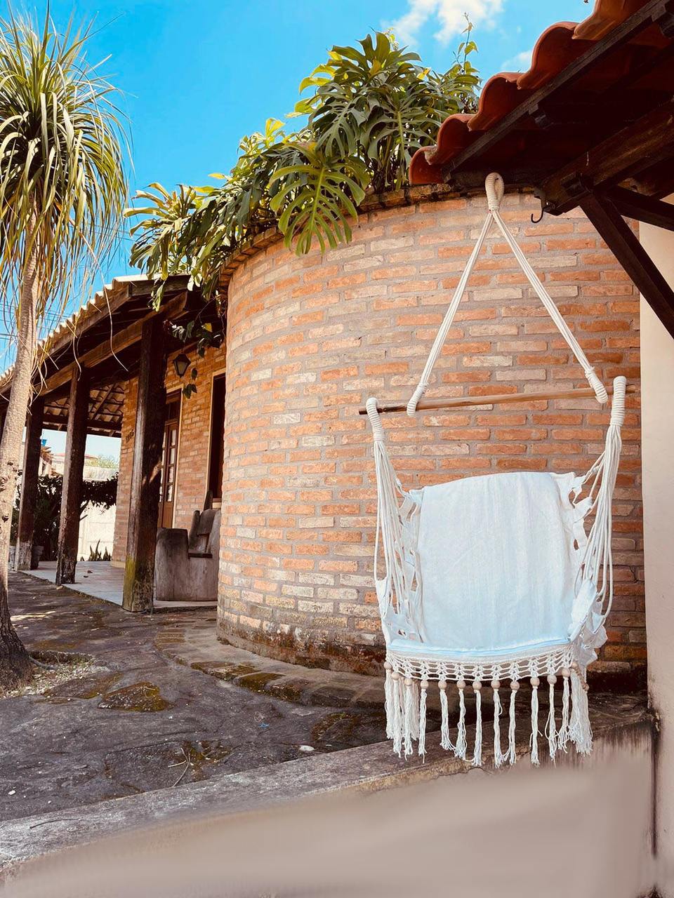 Cadeira De Balanço De Bolinha - Cru