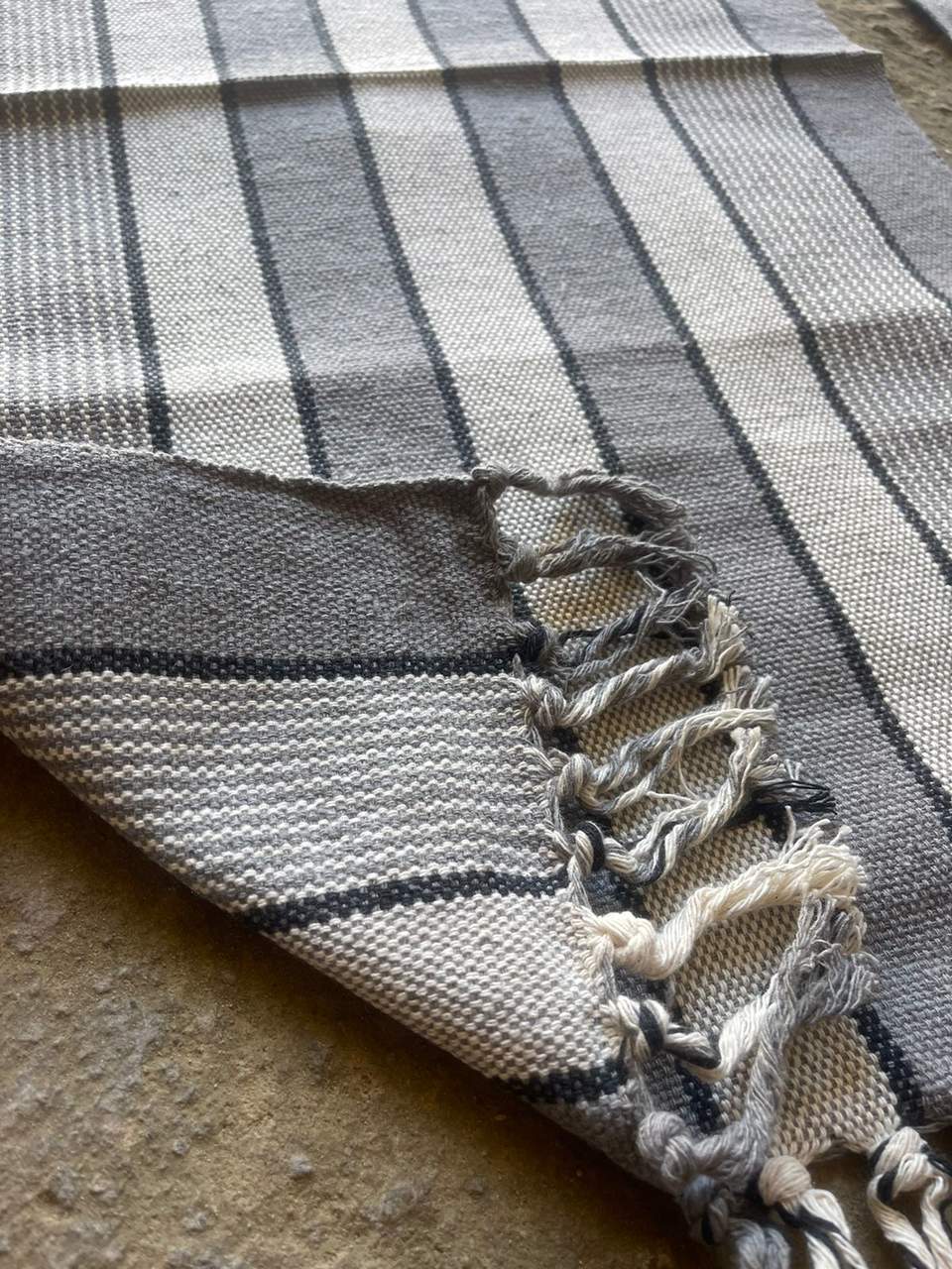 Jogo de Passadeira com 3 Peças em Algodão Comum Cinza