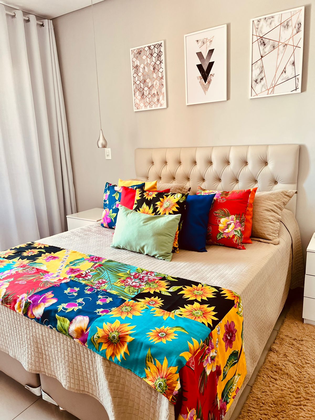 Peseira Dupla Face Chita Patchwork