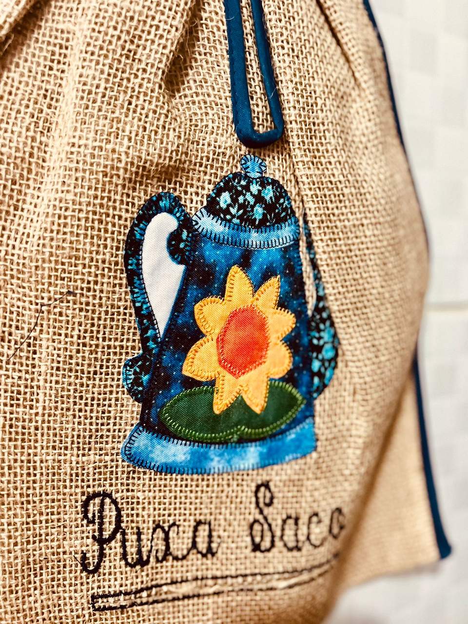 Puxa Saco Juta Bule Azul