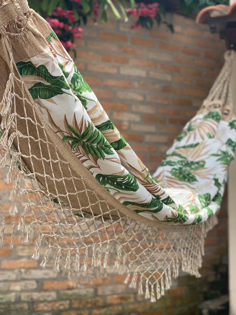 Rede de Algodão Forrada com Belize Semi Impermeável - Costela de Adão