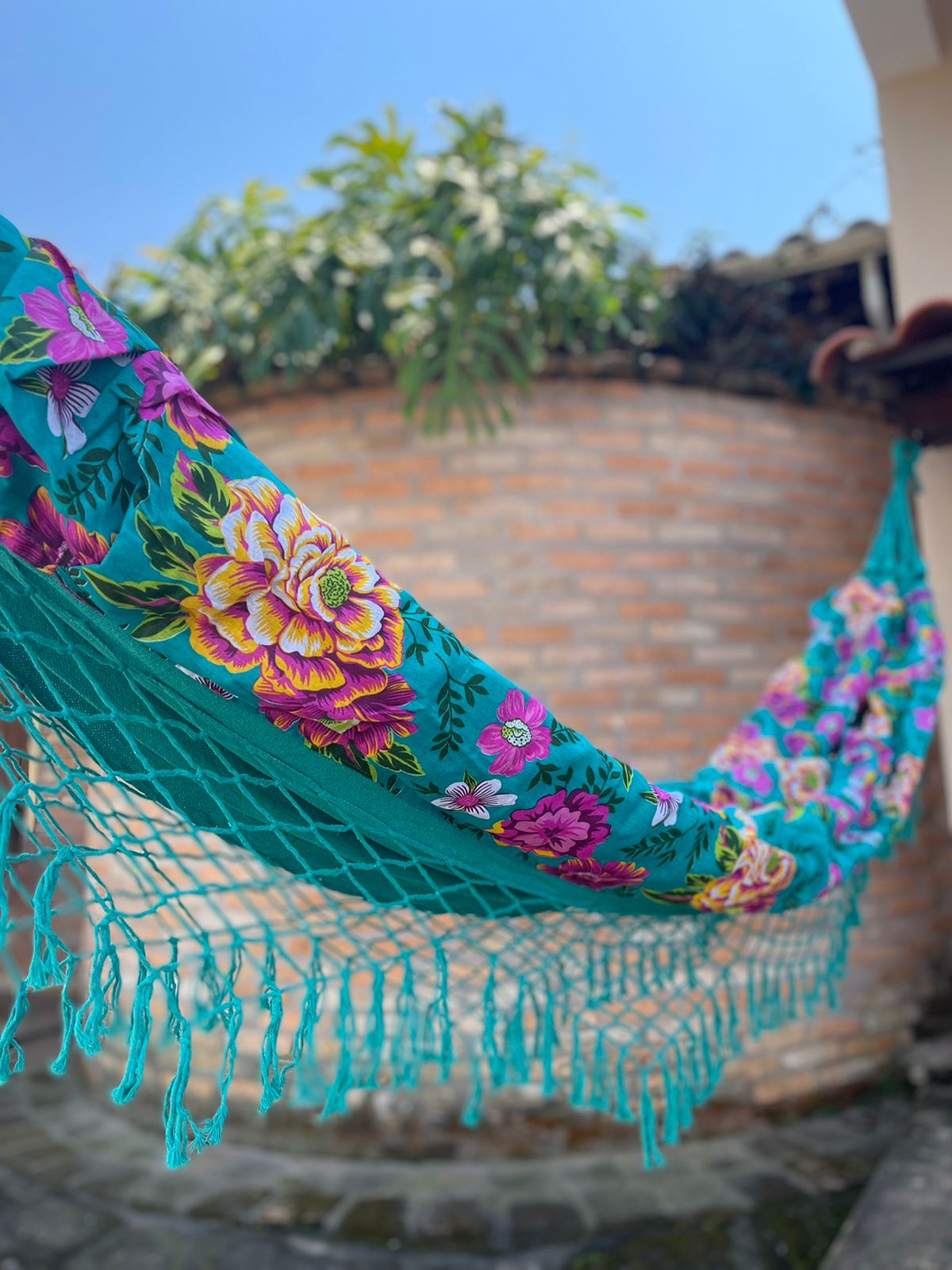 Rede de Algodão Forrada com Chita - Tifanny