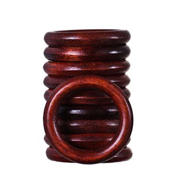 Pacote 100 Argolas Porta Guardanapo de Madeira Simples Vinho