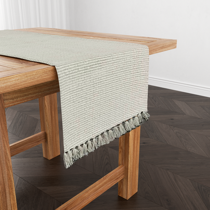 Caminho de Mesa Linha com Fio Lurex Cru 1,5m