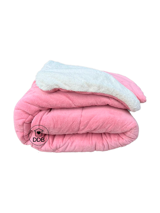 Coberdrom 2,20x2,40 com Sherpa Rosa
