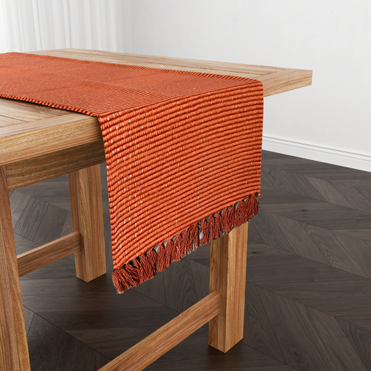 Caminho de Mesa Linha com Fio Lurex Terracota 2,0m
