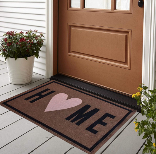 Capacho Tapete Entrada Home Marrom
