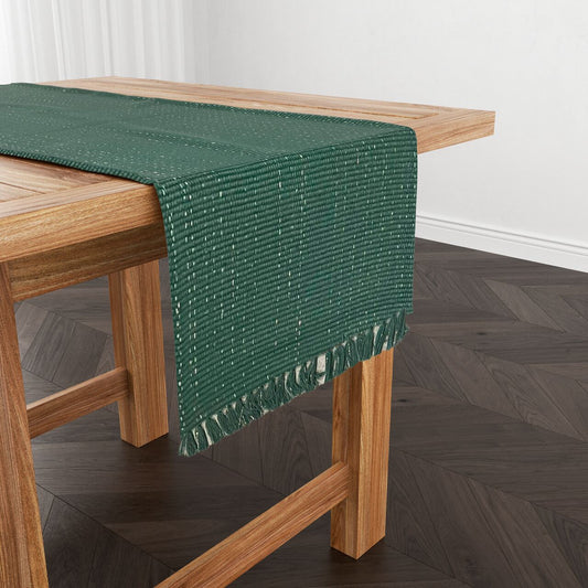 Caminho de Mesa Linha com Fio Lurex Verde 2,0m