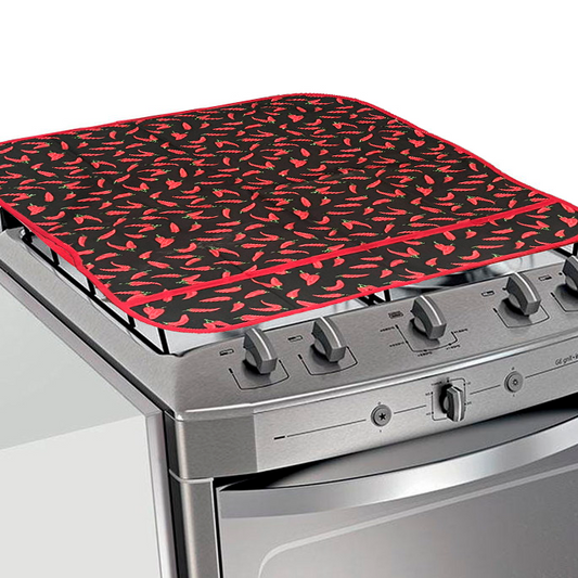 Capa para Vidro de Fogão 4 Bocas Pimenta