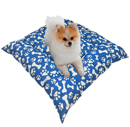 Almofada Cama Pet Ossos Azul