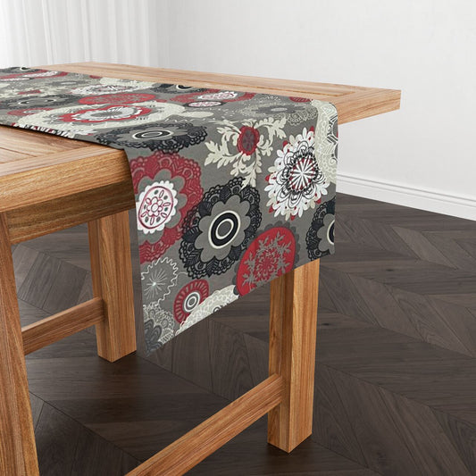 Caminho de Mesa Impermeável Belize Mandala Vermelha