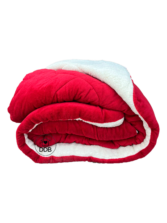 Coberdrom 2,20x2,40 com Sherpa Vermelho