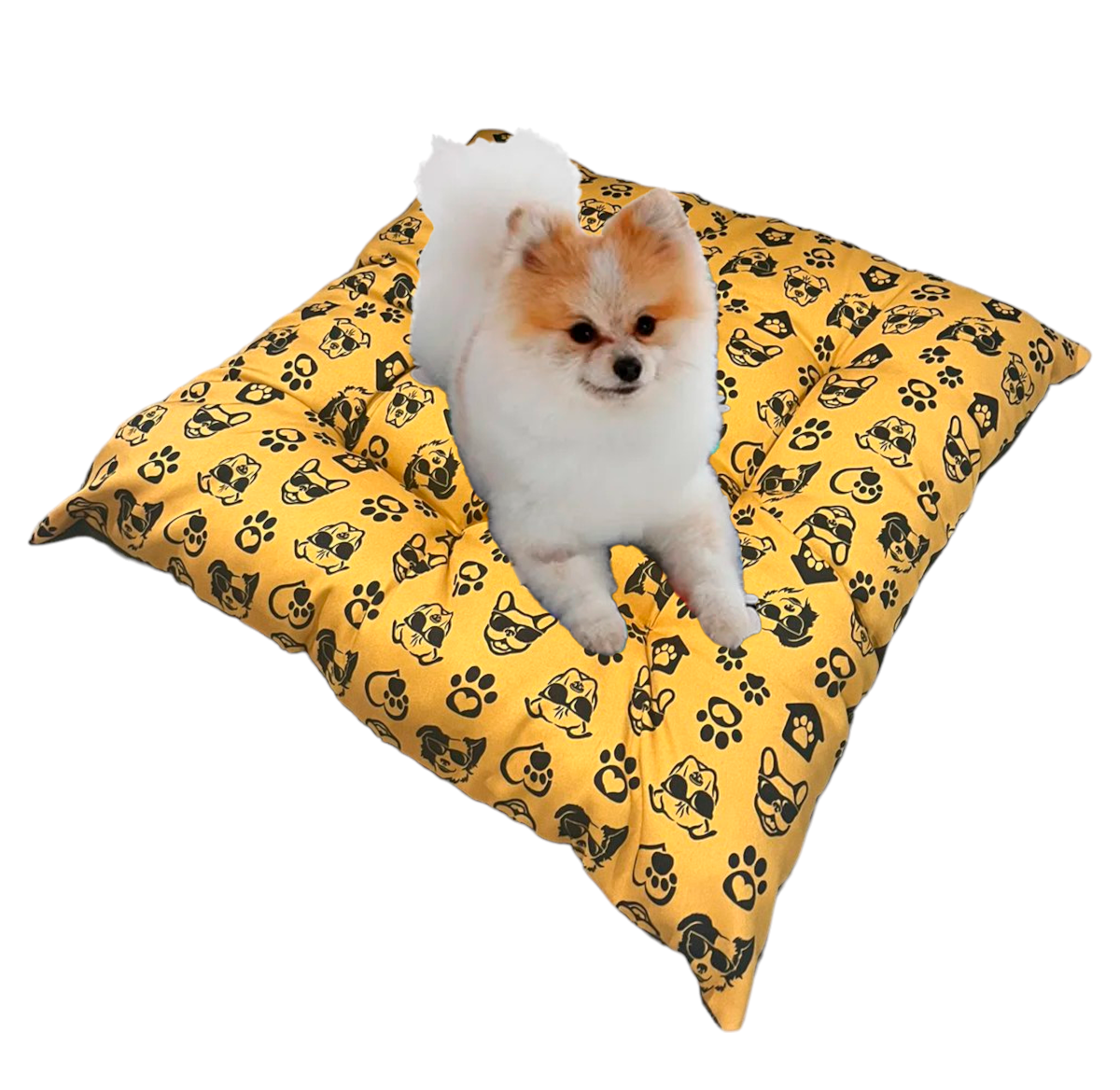 Almofada Cama Pet Cachorros Amarelo