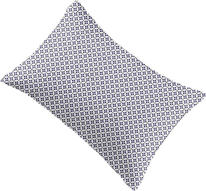 Jogo de Cama Jolitex Lençol Queen 3 Peças Branco e Azul Geométrico