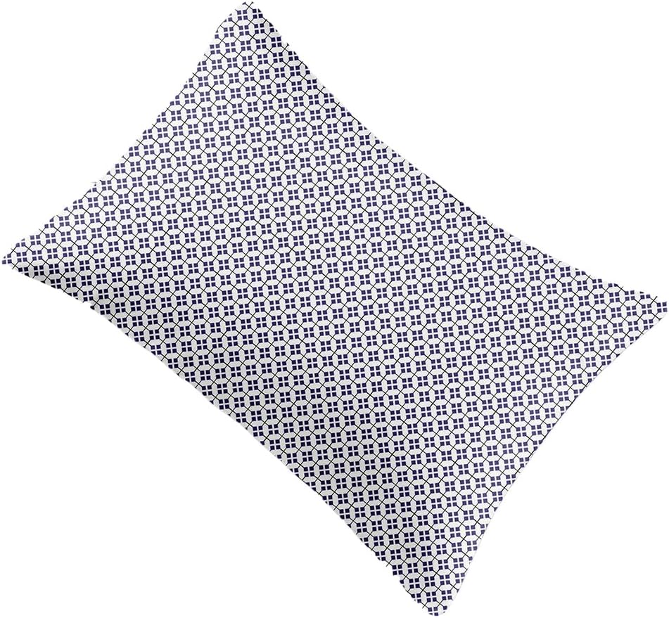 Jogo de Cama Jolitex Lençol King 3 Peças Branco e Azul Geométrico