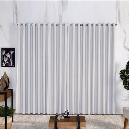 Cortina Blackout com Argolas Cromadas Branco 2,20x2,80m