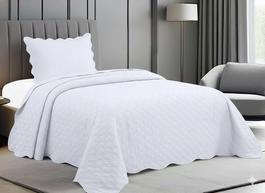 Jogo de Colcha Solteiro 1,60x2,30m Elos Branca