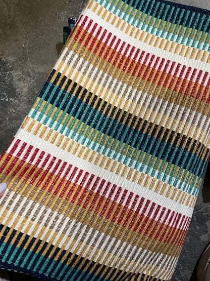 Passadeira em Algodão Listrada Colorida 3,0m