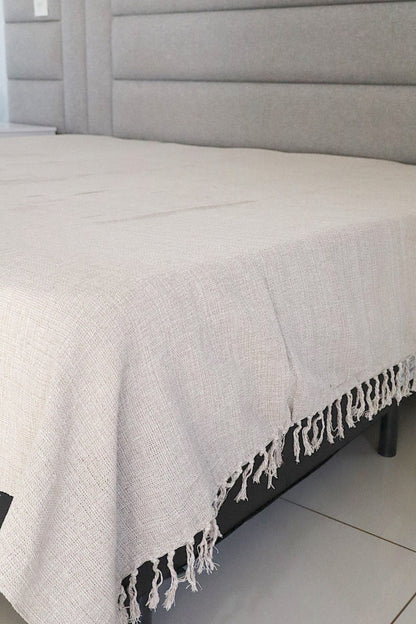 Colcha para Cama Casal 2,20x2,50m Artesanal Bege