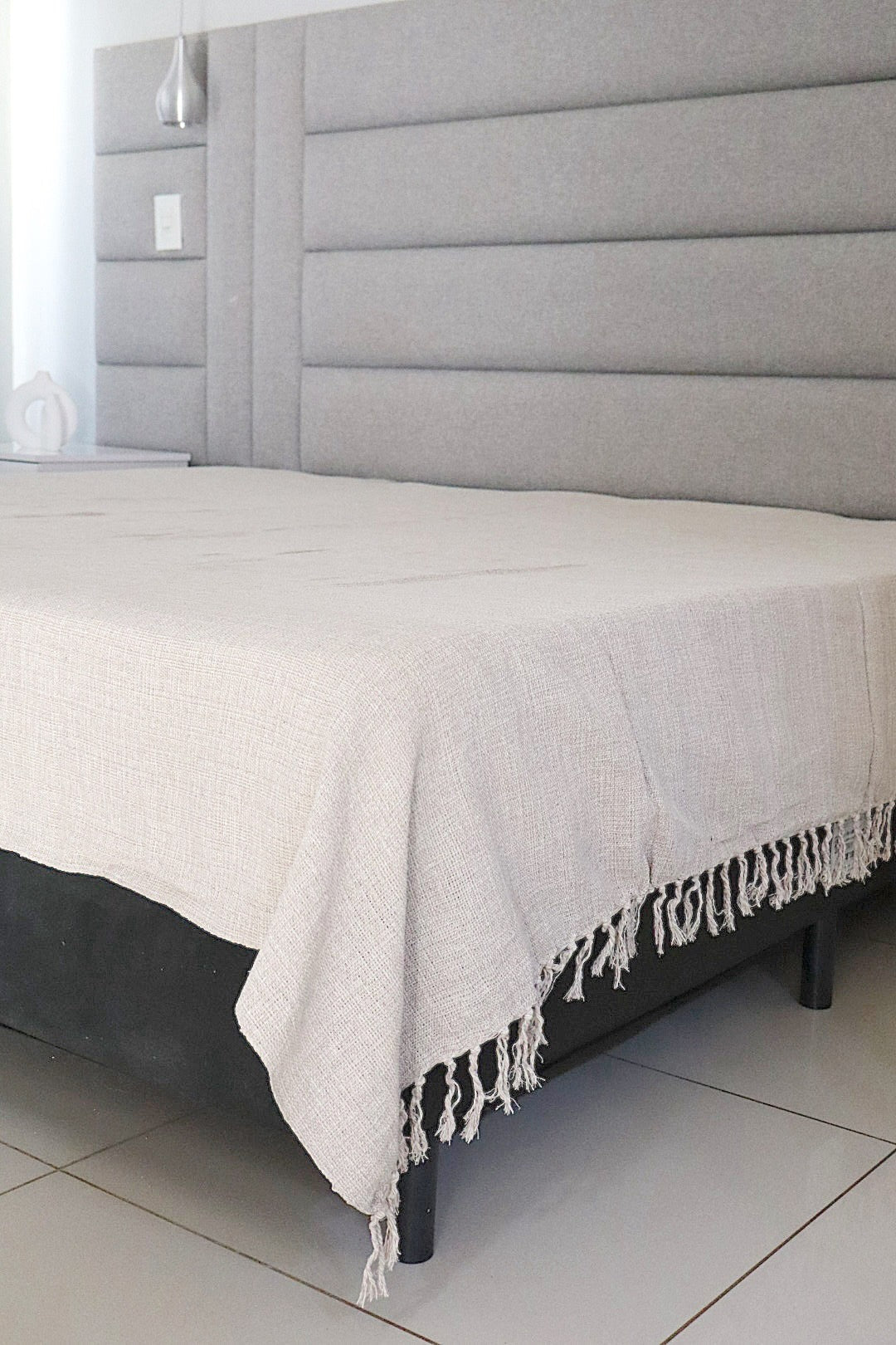 Colcha para Cama Casal 2,20x2,50m Artesanal Bege