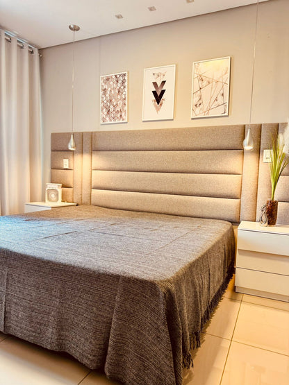 Colcha para Cama Casal 2,20x2,50m Artesanal Mesclada Preta