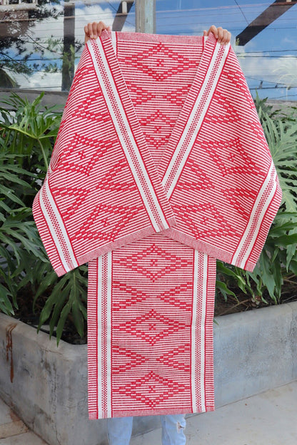 Jogo de Passadeira Algodão Marajó Vermelho