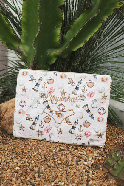 Necessaire Porta Calcinha Limpinha Sujinha G Praia