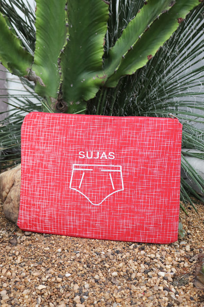 Necessaire Porta Cueca Limpinha Sujinha G Vermelha